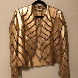 Rose gold metallic jacket